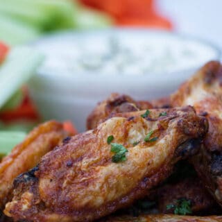 Air Fryer Buffalo Chicken Wings - From Frozen - A License To Grill