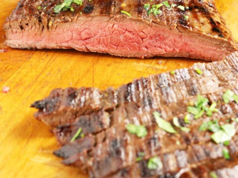 Temperature of flank steak sale