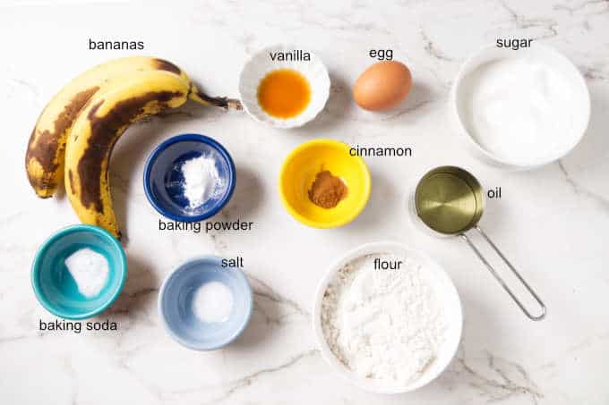 ingredients for banana bundt cake