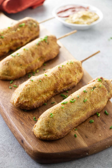 Homemade Air Fryer Corn Dogs - A License To Grill