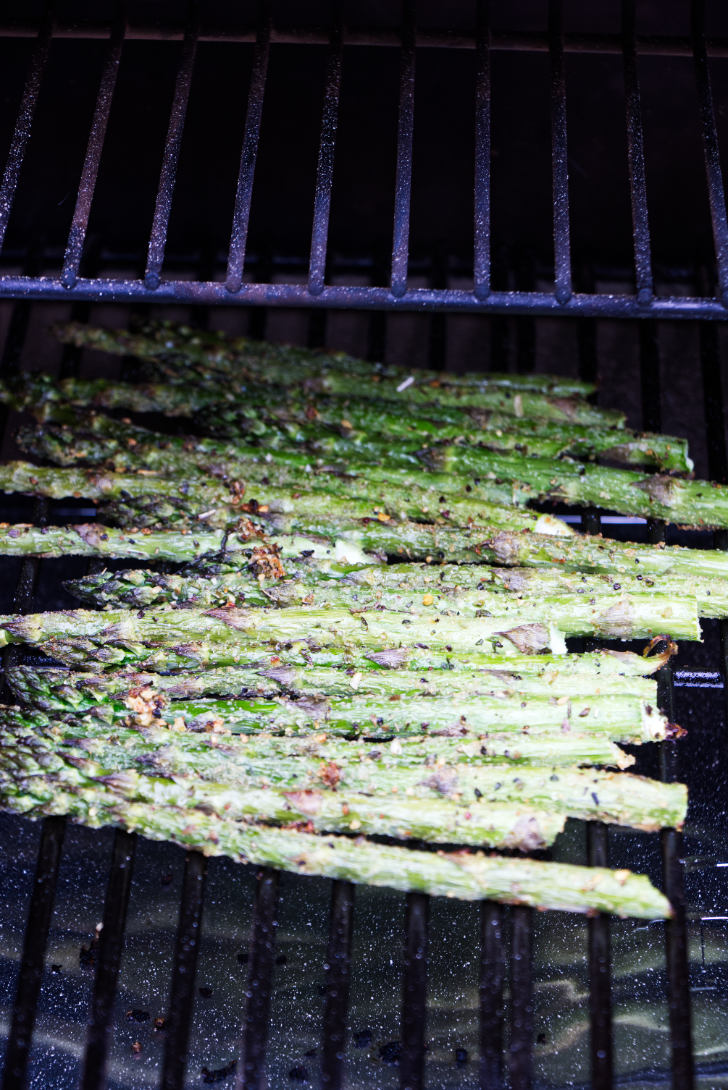 Asparagus on a grill.