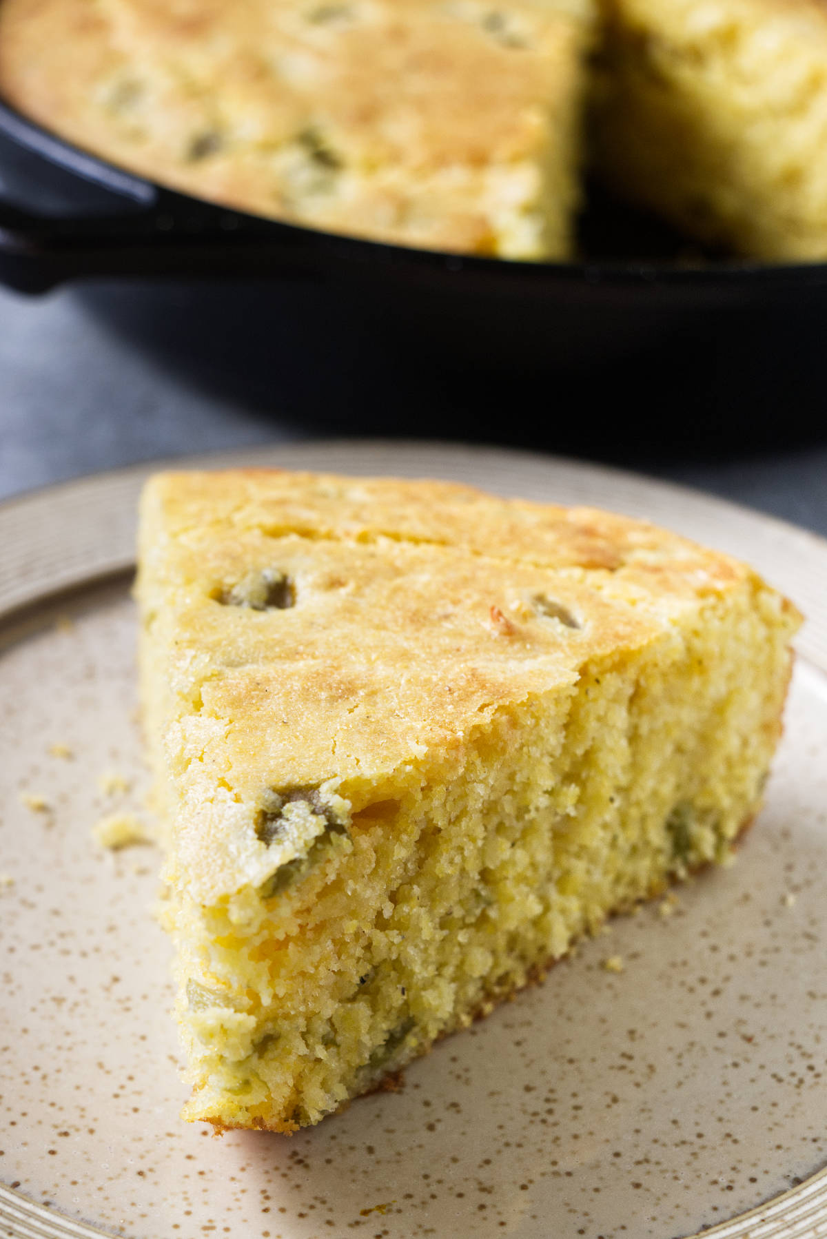 A slice of cornbread.