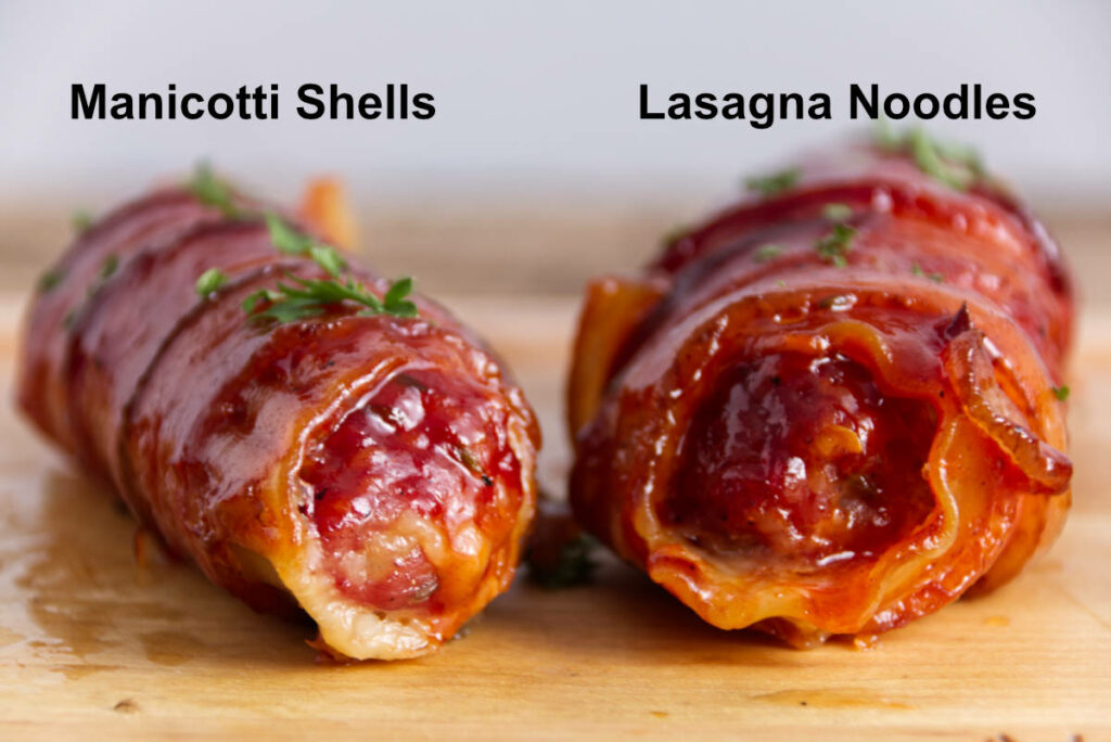 shotgun shells showing difference between manicotti shell and lasagna noodles