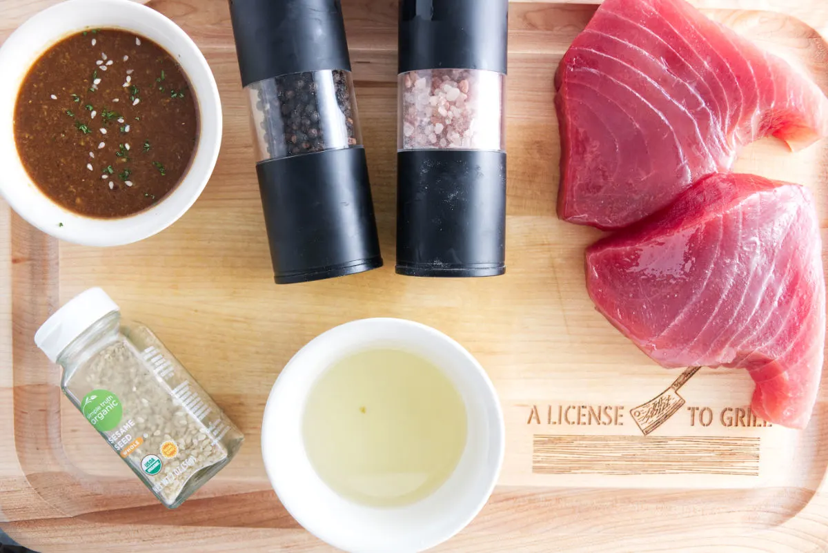 ingredients for air fryer tuna steaks