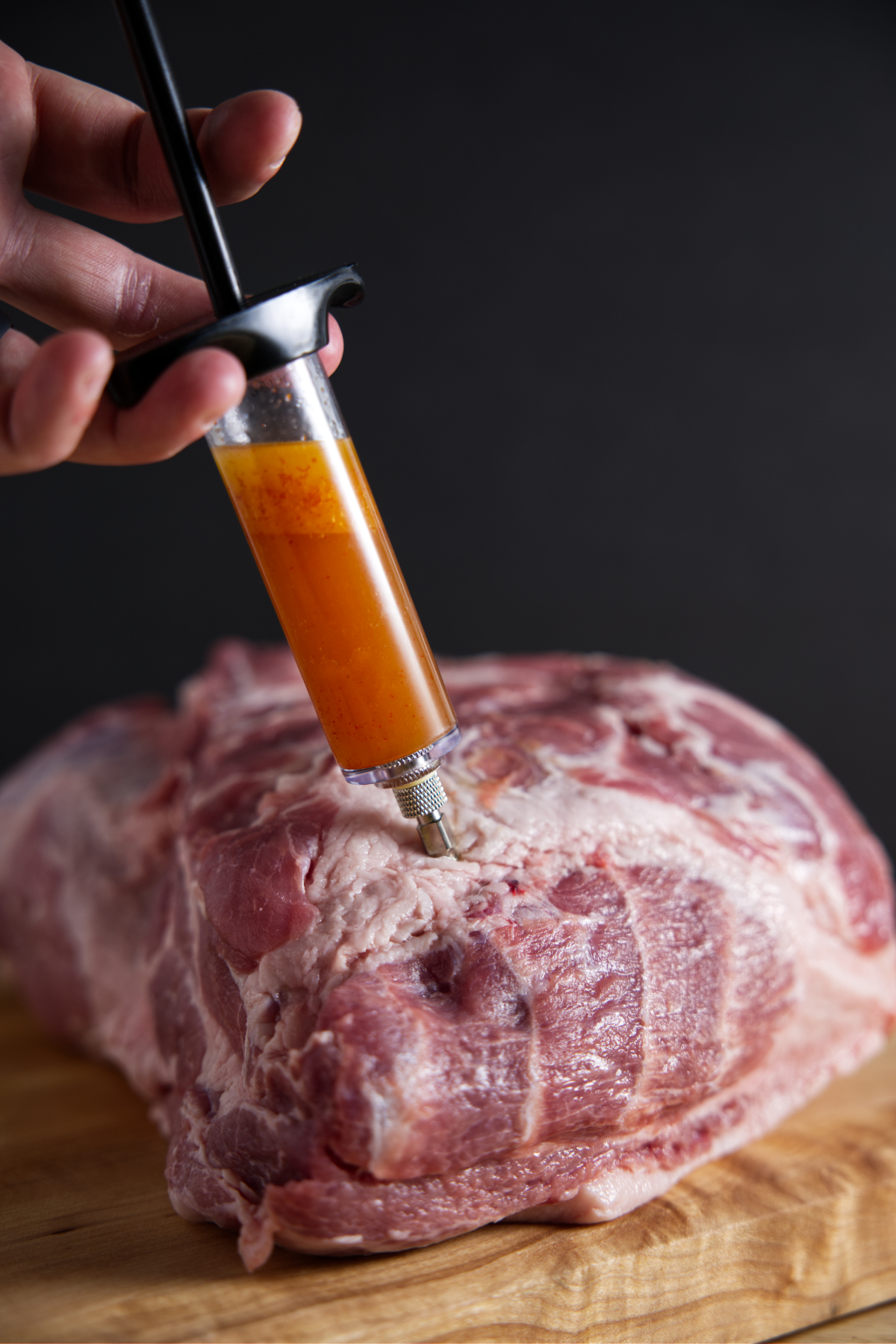 Injecting 2025 pork butt